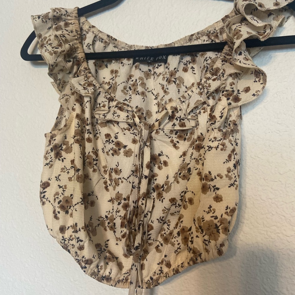 White Fox medium crop top